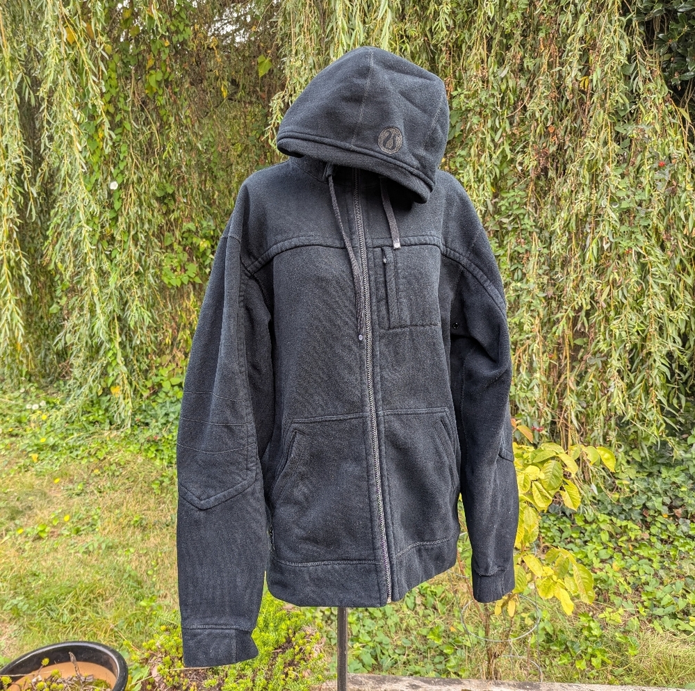 Lululemon Mens Full zip-up hoodie Black Heavy vented jacket size L or M